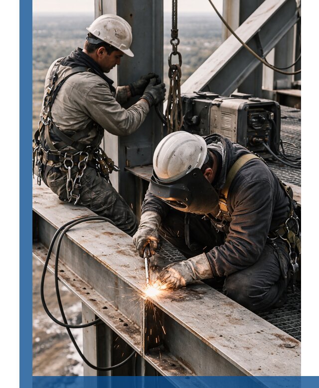 Высотные сварочные работы в Истре для промышленных объектов