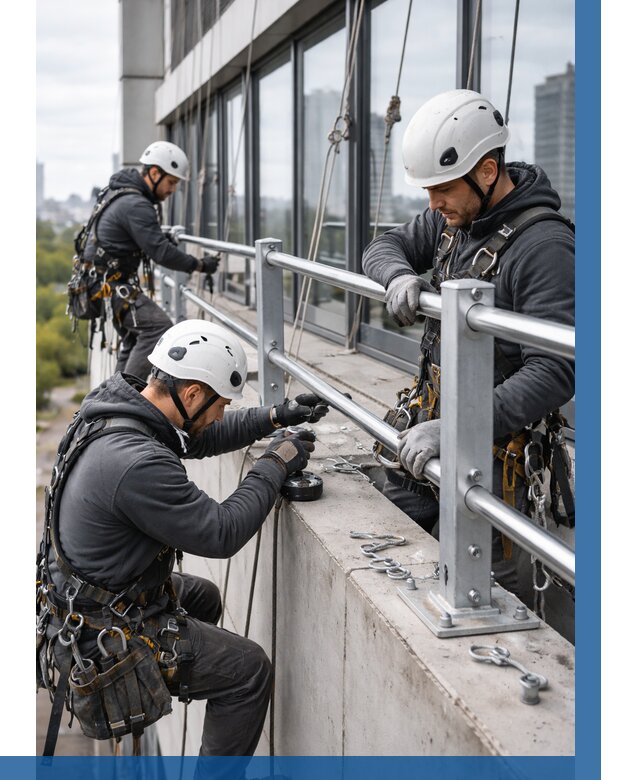 Монтаж ограждений на высоте в Истре, от 1219 р. | ВЫСОТНИК-Ста