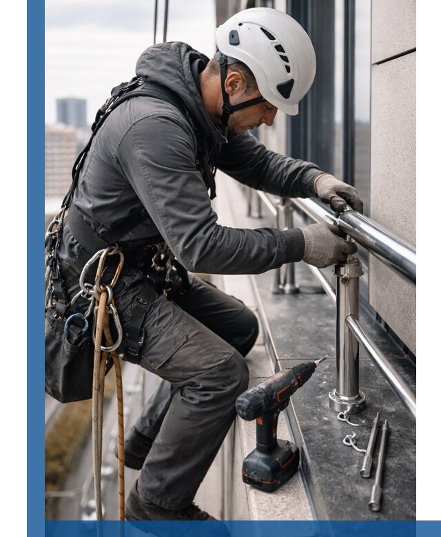 Монтаж ограждений на высоте в Истре для зданий и конструкций