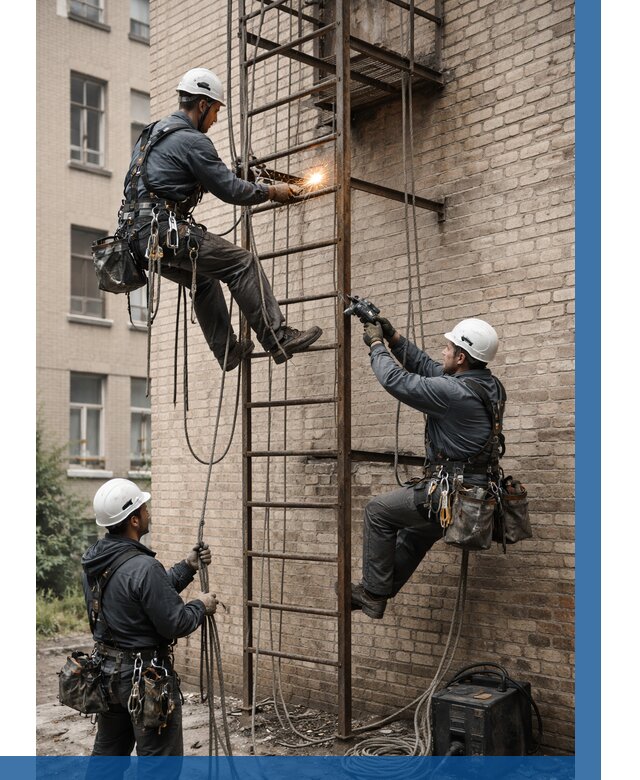 Ремонт пожарной лестницы в Истре от 7620 р. | ВЫСОТНИК-Ста