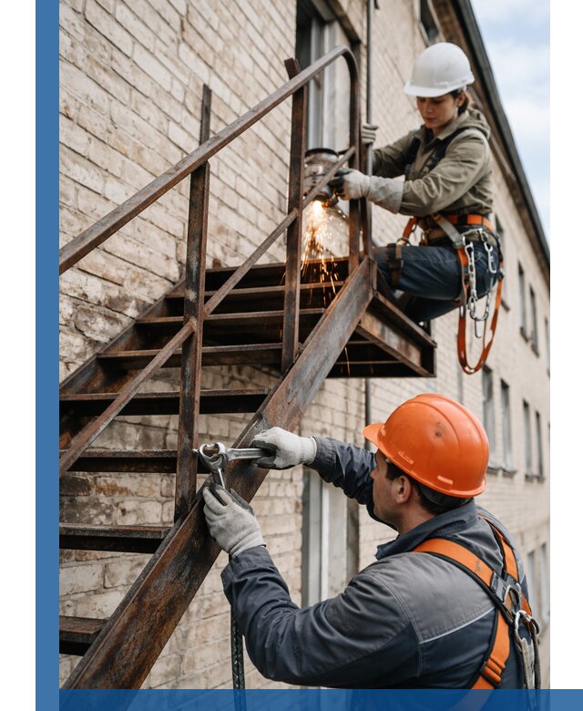Ремонт и восстановление пожарных лестниц с выездом в Истре