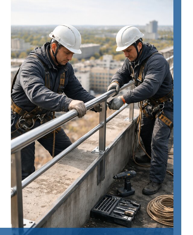 Монтаж перил на высоте в Истре от 2540 р. | ВЫСОТНИК-Ста