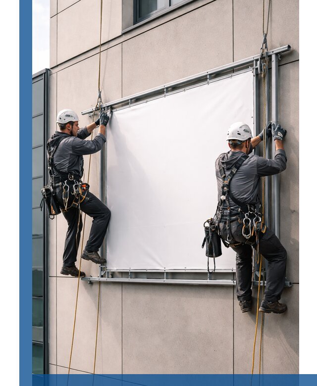 Монтаж наружной рекламной вывески в Истре под ключ