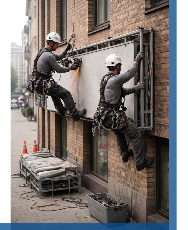 Демонтаж рекламной вывески в Истре от 6604 р. | ВЫСОТНИК-Ста