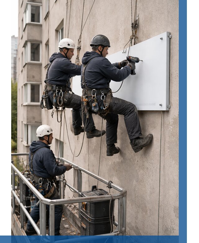 Монтаж табличек и указателей в Истре от 3556 р. | ВЫСОТНИК-Ста