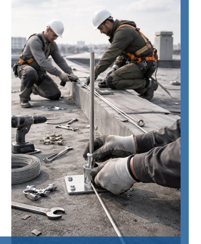 Монтаж молниезащиты на кровле в Истре цена от 25400 р. | ВЫСОТНИК-Ста