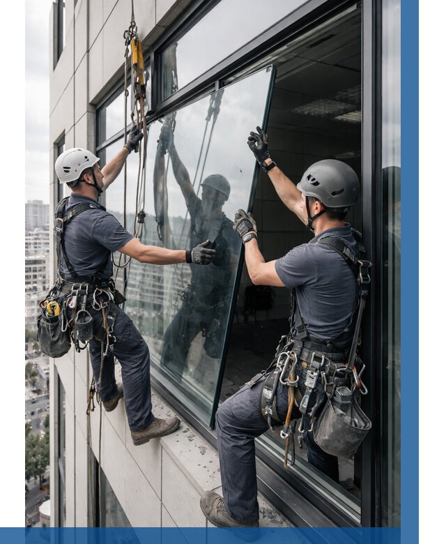 Замена стеклопакетов на высоте в Истре от 5588 р. | ВЫСОТНИК-Ста