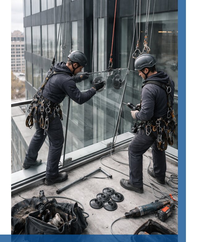 Монтаж стеклянных ограждений в Истре от 2540 р. | ВЫСОТНИК-Ста