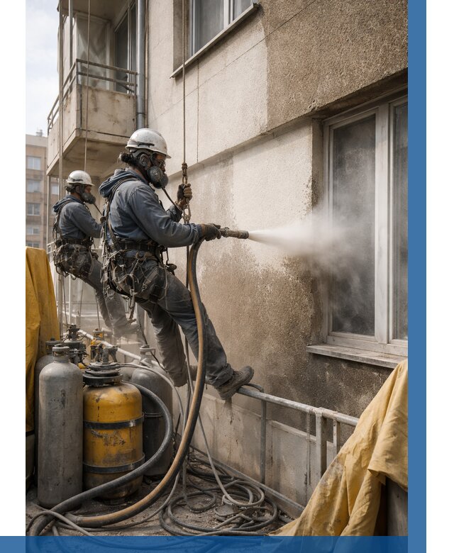 Пескоструйная очистка фасада в Истре от 660 р. | ВЫСОТНИК-Ста