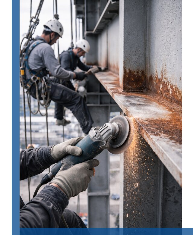 Зачистка металла от ржавчины и подготовка поверхностей в Истре