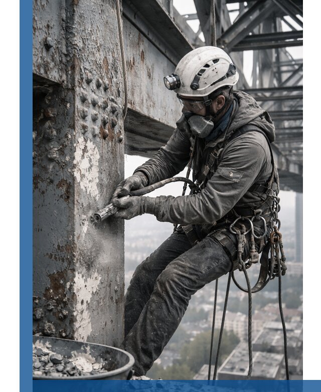 Удаление старой краски с металлических конструкций в Истре