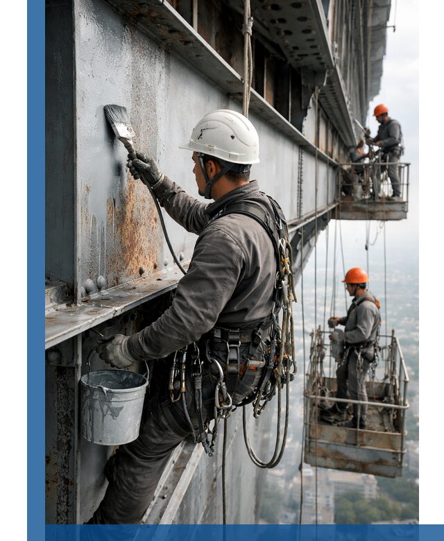 Покраска металлоконструкций на высоте в Истре профессионально