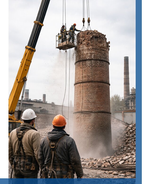 Демонтаж дымовой трубы в Истре от 91440 р. | ВЫСОТНИК-Ста, смета