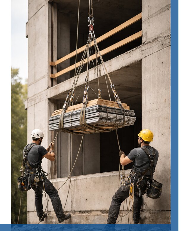 Подъем материала на этаж веревками в Истре от 1524 р. | ВЫСОТНИК-Ста