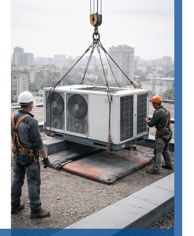 Подъем груза на крышу в Истре от 5080 р. | ВЫСОТНИК-Ста заказать