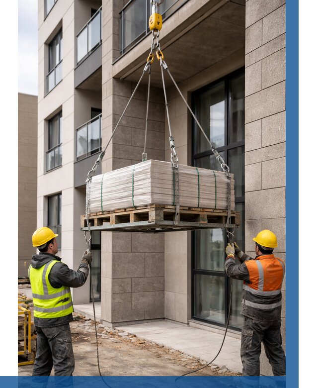 Подъем керамогранита на этаж в Истре от 3556 р. | ВЫСОТНИК-Ста