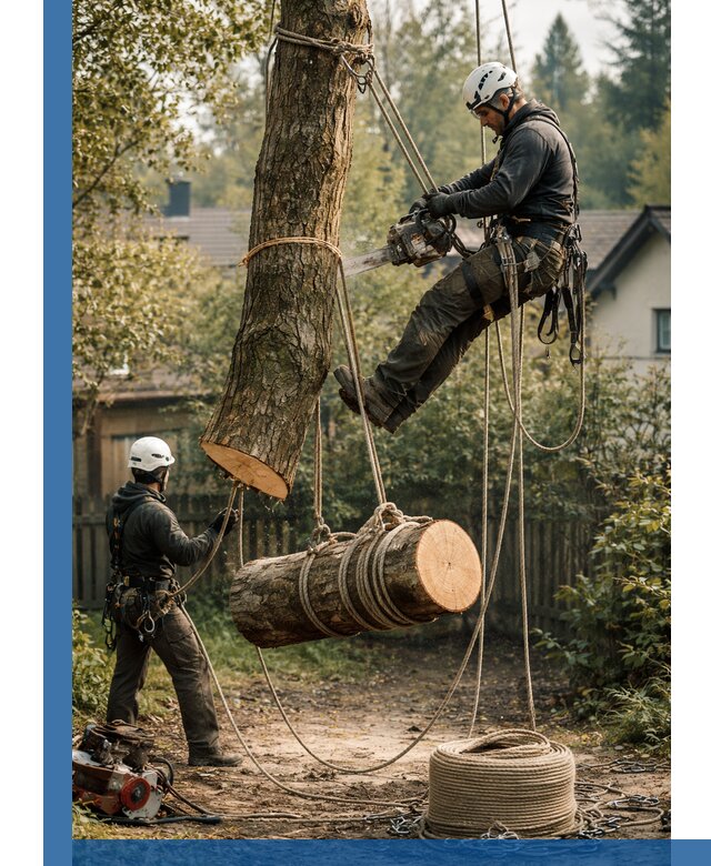 Валка деревьев частями в Истре, безопасно и аккуратно