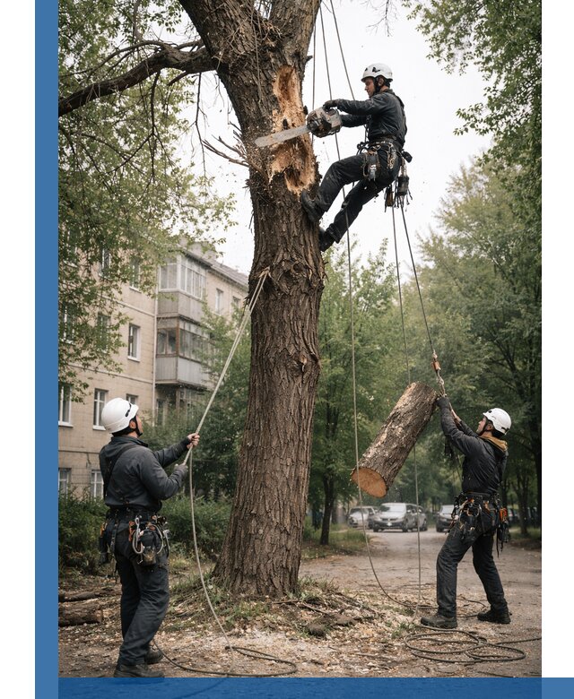 Срочное удаление аварийных деревьев в Истре с гарантией безопасности