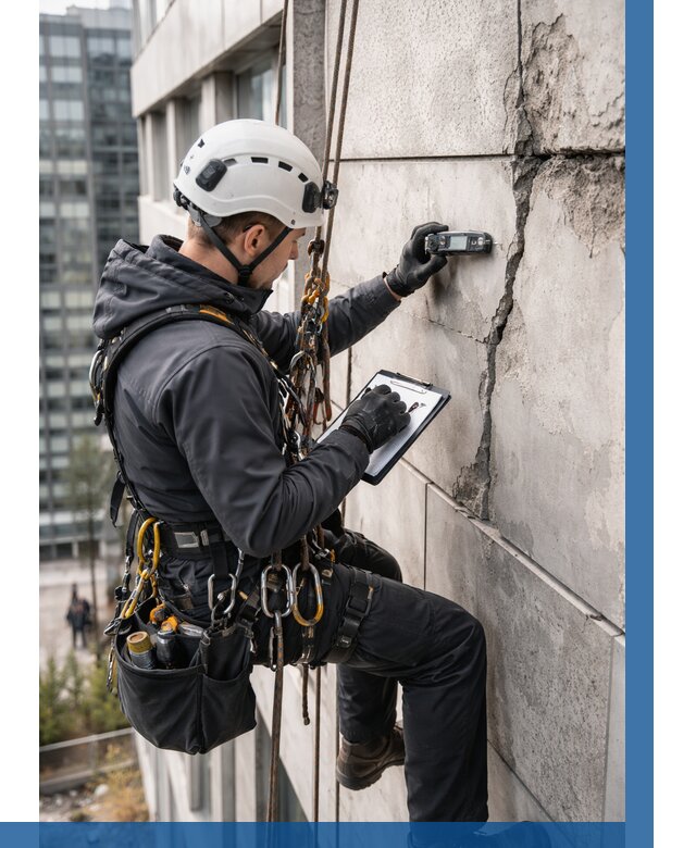 Обследование фасада альпинистами в Истре от 122 р. | ВЫСОТНИК-Ста