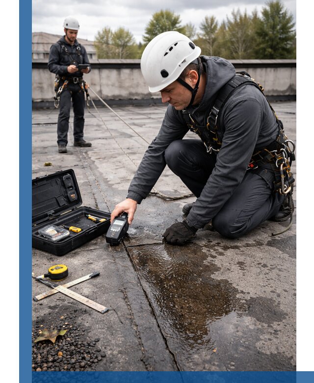 Обследование кровли на протечки и выявление дефектов в Истре