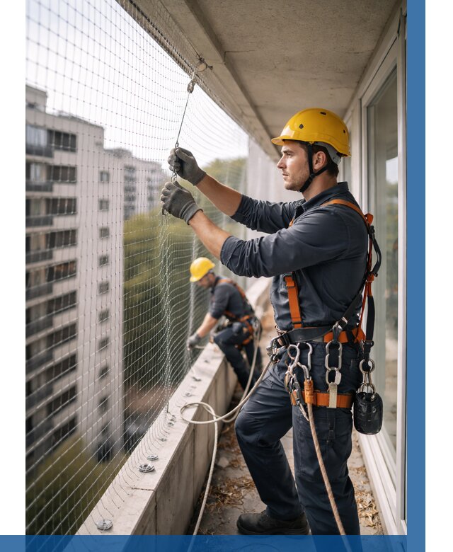 Монтаж сетки от птиц в Истре от 4572 р. | ВЫСОТНИК-Ста